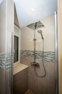 马萨纳Apartments TELECABINE 365的带淋浴喷头的浴室