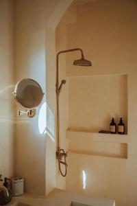 卢纳将军城Vedya Boutique Hostel的带淋浴喷头的浴室