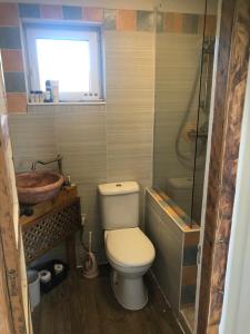 KinbraceGarvault House的浴室配有卫生间、盥洗盆和淋浴。