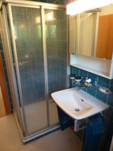 格施塔德阿比奈特伯德公寓的一间带水槽和淋浴的浴室