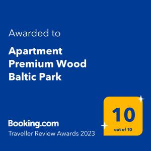 斯蒂格纳Apartment Premium Wood Baltic Park - 58m2, 3 pokoje的黄标,用词解释为指定林场