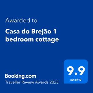 奥德米拉Casa do Brejão 1 bedroom cottage的一部手机的屏幕,带有想要csa do brazilia的文字