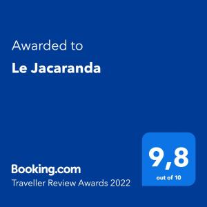 卢贝新城Le Jacaranda的给le jacaranda的文本的手机的截图