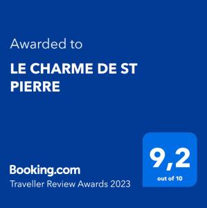 圣皮埃尔－勒穆捷LE CHARME DE ST PIERRE的蓝屏,文字被授予le channel de st pierre