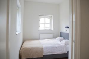 德里默伦De Dorsvloer的一间小卧室,配有一张带窗户的床