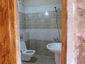 TūjānDar Fatma Toujane的一间带卫生间和水槽的浴室