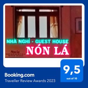 大叻Nón Lá Guest House的旅馆短信的截图