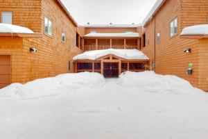冬季公园Timber Run Vista 2的积雪覆盖的建筑物