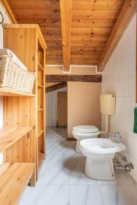 博洛尼亚Lo chalet di Giulia - Romantic terrace的一间带卫生间和水槽的浴室
