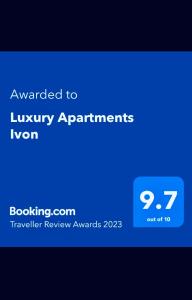 普罗夫迪夫Luxury Apartments Ivon的蓝屏手机的截图