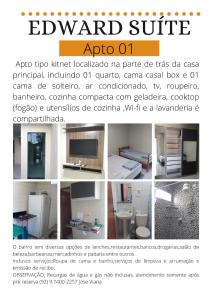 马瑙斯Edward Suíte Manaus 01的浴室不同图片的拼贴