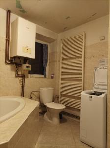 WschenMotoHostel Wolter - hostel Copa的浴室配有卫生间、盥洗盆和浴缸。