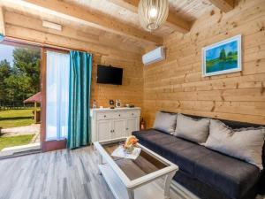 科雷尼察Apartments Plitvice forest的带沙发和电视的客厅
