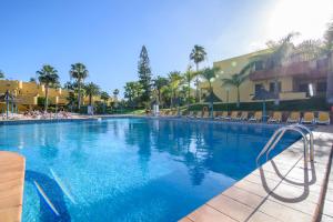 科拉雷侯Apartment in resort的一座带椅子和棕榈树的度假村游泳池