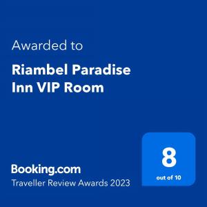 RiambelRiambel Paradise Inn Private Apartment的被提示为 ⁇ 麻天堂的 ⁇ 房的屏幕