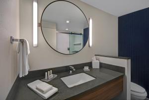 诺福克Fairfield by Marriott Inn & Suites Norfolk的一间带水槽和镜子的浴室