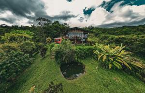 福尔图纳Birds & Breakfast Costa Rica的丛林山顶上的房子