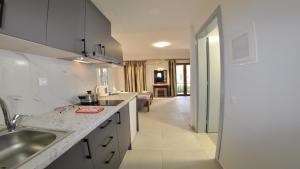里亚帕德斯Villa Katerina Apartments的厨房配有水槽和台面