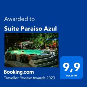 塔马林多Suite Paraiso Azul的被授予cot paraisosa aku旅客评审奖的标志