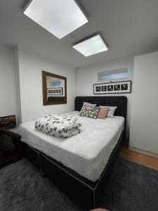 兰斯克鲁纳BRABO的一间卧室配有一张大床和枕头