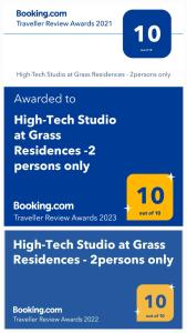 马尼拉High-Tech Studio at Grass Residences -2 persons only, Quezon City的手机屏幕的截图,带有横断的文本
