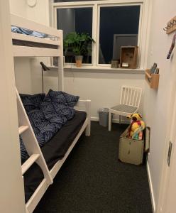 SpottrupBørnenes的宿舍间 - 带双层床和椅子
