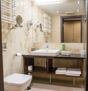 奥普尔奥普尔德西瓦尊贵酒店的一间带水槽、卫生间和镜子的浴室