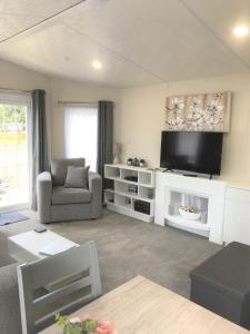 LongtownCumbria Reach的客厅配有平面电视和沙发。