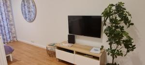 维拉摩拉Victoria Studio的客厅设有壁挂式平面电视。