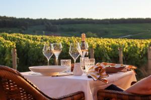SacyChateau de Sacy的酒桌和葡萄园