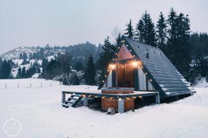 BălanSouL EsCaPe的雪中带灯的小小木屋