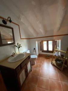 奥尔维拉Acogedora casa rural en Olvera ,La Morada的一间带水槽和卫生间的浴室
