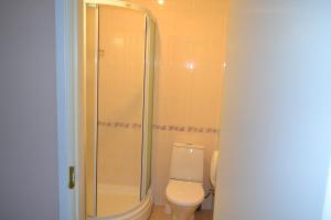 纳尔瓦约埃苏耶斯酒店的一间带卫生间和淋浴的浴室