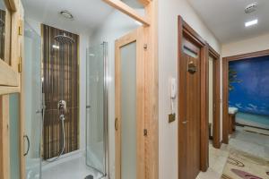 伊斯坦布尔Aprilis Gold Hotel - Special Category的带淋浴和步入式淋浴间的浴室