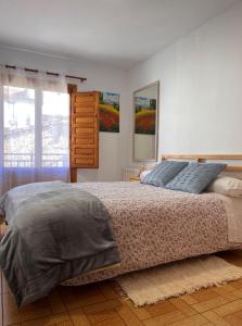 CañizaresLA COLMENA的一间卧室设有一张大床和一个窗户。