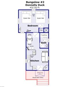 麦考尔Brundage Bungalows的房屋的平面图