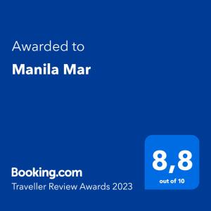Manila Mar的证书、奖牌、标识或其他文件