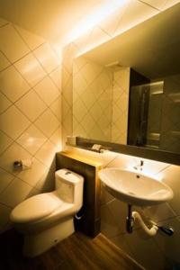 关丹曼杜拉酒店的一间带卫生间和水槽的浴室