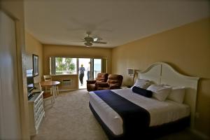 圣徒皮特海滩海岸线岛屿度假村-仅限成人入住的酒店客房设有床和客厅。