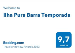 里约热内卢Ilha Pura Barra Temporada的一种标语表示黑猩猩
