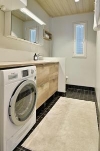 列维Economy Autto的厨房配有洗衣机及水槽
