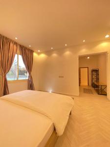 欧拉فيلا آفيري Aviary villa的一间卧室设有一张大床和一个窗户。