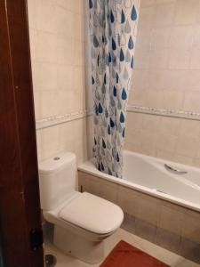 加苏莱斯堡卡萨维斯塔酒店的一间带卫生间和浴缸的浴室