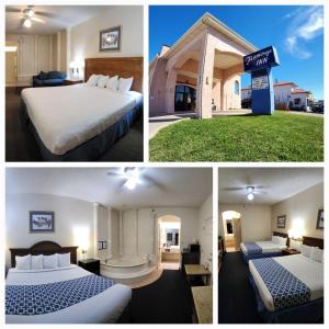 南帕诸岛弗拉明戈酒店的配有两张床的酒店客房的四张不同照片