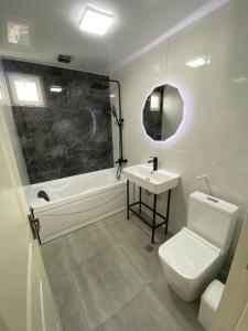 库塔伊西ART HOUSE 33的浴室配有卫生间、盥洗盆和浴缸。