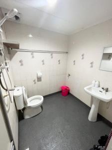 丰盛港Aqua Shelter的一间带卫生间和水槽的浴室