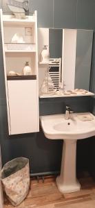 安德诺莱斯贝恩Résidence Estey T2 centre avec aperçu Bassin的一间带水槽和镜子的浴室