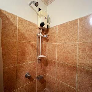 公主港Balayong Pension的浴室内配有淋浴和头顶淋浴
