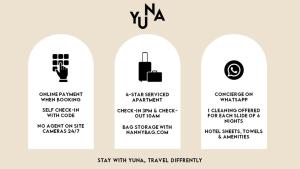 巴黎Yuna Les Halles - Serviced Apartments的一套四种标签,用于不同类型的行李