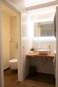 魏登斯塔德特库鲁格酒店的一间带水槽和卫生间的浴室